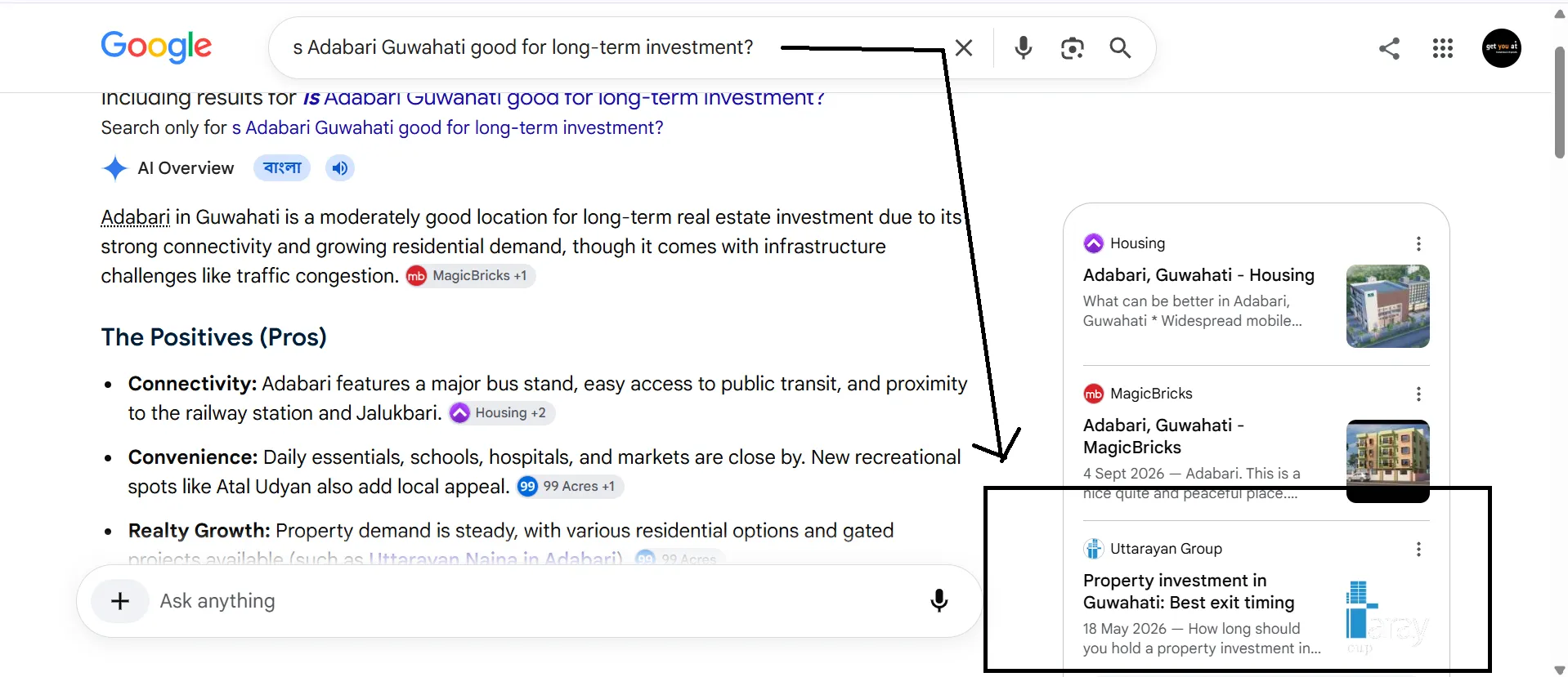 Google AI Overview: How to negotiate property price in Guwahati